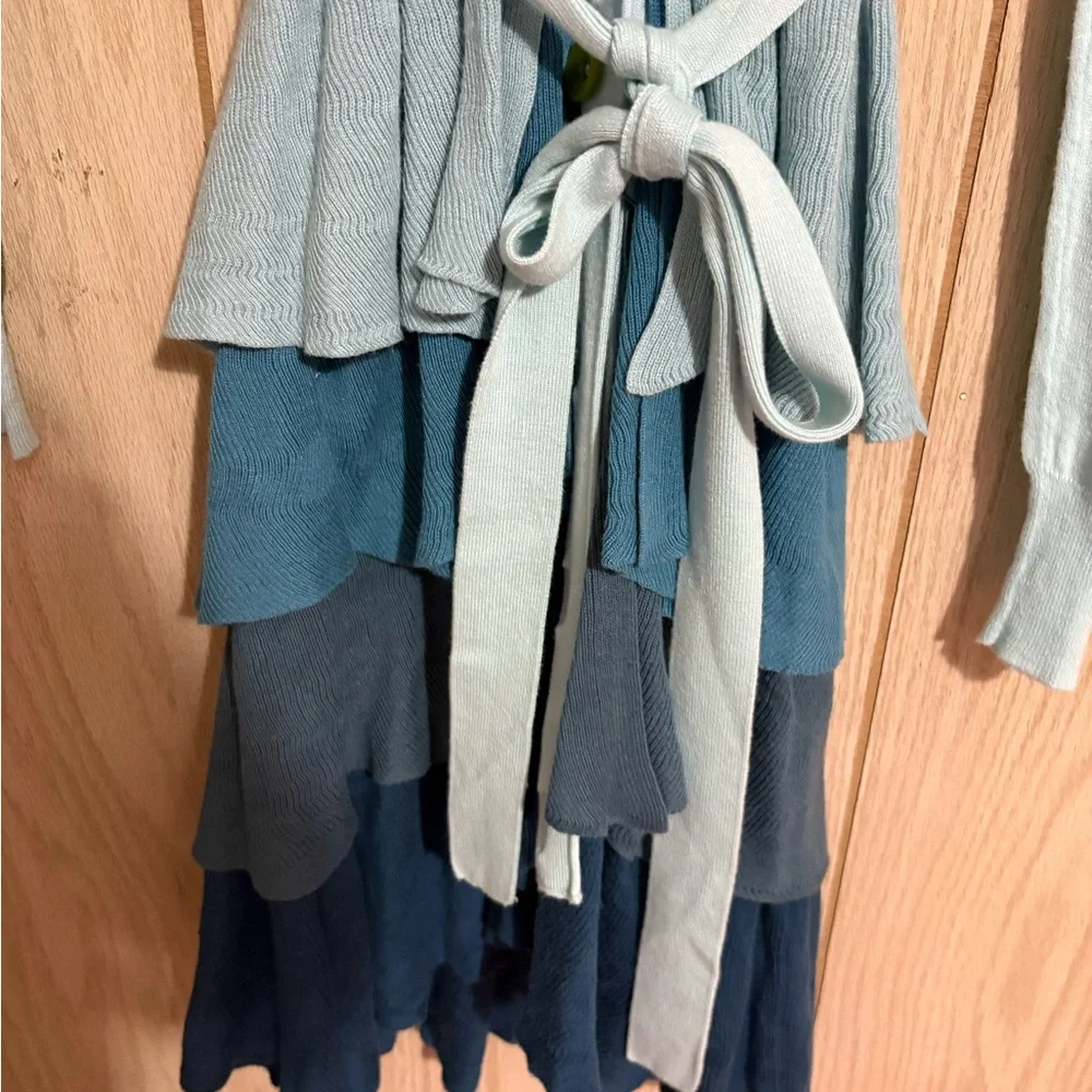 Matilda Jane Mint and Blue Layered Ruffle Cardigan